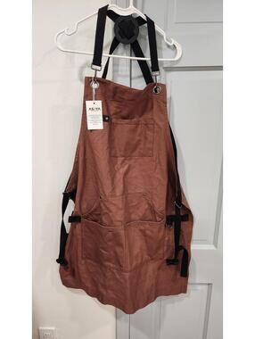 Asaya Chef BBQ and Work Apron with Leather and Brass Accents